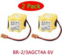 pack de 2 batteries BR-2/3AGCT4A 6V 4400mAh pour Fanuc CNC Machine A98L-0031-0025 avec connecteur