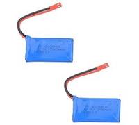 Pack de 2 Batteries Lipo 780mAh 3.7V pour Drones Compatible avec Wltoys V636 V686 V686G V686K JJRC V686 Longue Durée, Fournisseur Italien, 58 x 33,5 x 12 mm, Bleu G