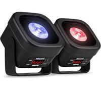 Pack de 2 BeamZ BBP12, Uplight LED RGBAL 12W Sans Fil IP65 avec W-DMX, 2 x 2 Filtres Frost Magnétiques Intégrés