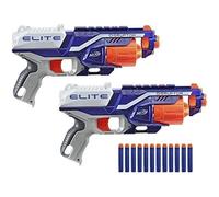 Pack de 2 Blasters Disruptor - NERF - Elite - Barillet Rotatif 6 fléchettes - 12 fléchettes incluses - Mixte