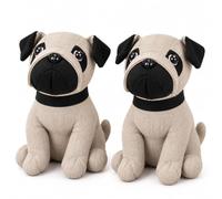 Pack de 2 Bloc-Portes Design en Forme de Chien 25 cm de 1,4 kg - Butée de Porte Décorative pour Maintenir les Portes à la Maison