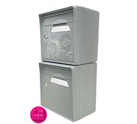 Pack de 2 boîtes aux Lettres murales - Paris est Belle - Gris Souris