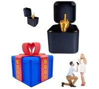Pack de 2 boîtes cadeaux farces, doigt d'honneur, boîte cadeau ennuyeuse, boîte cadeau vis de placard, boîte cadeau vraiment ennuyeuse, boîte cadeau papier cadeau originale, boîte farce, bureau et