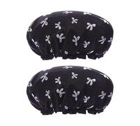 Pack De 2 Bonnets De Douche Avec Arc, Bonnet De Douche Imperméable, Bonnet De Douche Mignon, Bonnet De Douche Réutilisable, Bonnet De Douche Élastique, Accessoires De Douche