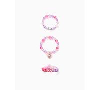 Pack de 2 bracelets avec perles/pendentif hello kitty rose clair TU