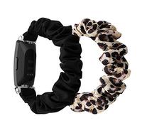 Pack de 2 bracelets Chofit compatibles avec Fitbit Inspire 2/Inspire HR/Inspire, scrunchies de remplacement en chiffon satiné pour bracelet de bras pour femmes pour le moniteur d’activité Inspire 2