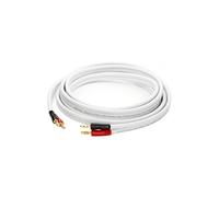 Pack de 2 Câbles d'enceintes HP Haute Technologie OFC 2.50MM² - 2X5M Blanc