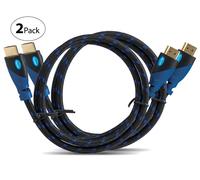 pack de 2 câbles HDMI a Haute Performance avec Ethernet 1.4a (1M) - Soutien 3D & Chaine Audio Retour (ARC) 1080p- Haute Définitions - 1 Mètres