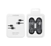 Pack de 2 Câbles USB A / USB C 3A 1.5m FastCharge 15W Noirs Samsung