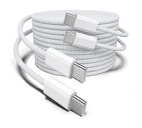 Pack de 2 Câbles USB C vers Cable USB-C Charge Rapide 4.0 Chargeur 60W Type C Câble pour iPhone 16 15 Samsung S25/S24 Ultra A55 A35 iPad Air MacBook Pro Google Pixel 9/8/Xiaomi Switch PS5 (Blanc_1m)