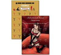 Pack de 2 Calendriers Couple Toute l’Année | 50 Positions Kamasutra | Format A3 | Cadeau Romantique & Coquin | Pour Noël, Saint-Valentin ou Surprise | Crochet Inclus