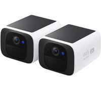 Pack de 2 Caméra de sécurité EufyCam SoloCam S220 WiFi exterieure sans Fil 2K - Panneau Solaire Intégré - IP67 - Compatibile Alexa - sans Frais Mensuels - Compatible HomeBase 3