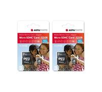 AgfaPhoto Cartes Mémoire Micro SDHC 10581 - Pack de 2 - 32GB + 32GB - Noir