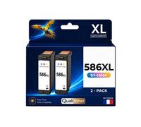 Pack de 2 Cartouches compatible pour Canon CL586XL 3X plus d'encre Couleur