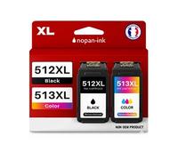 Pack de 2 Cartouches compatible pour Canon PG512 CL513 Noir & Couleur