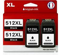 Pack de 2 Cartouches compatible pour Canon PG512 Noir Nopan-ink
