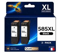 Pack de 2 Cartouches Compatible pour Canon PG585XL Noir 3 X Plus d'encre Qualitoner