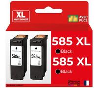 Pack de 2 Cartouches compatible pour Canon PG585XL Noir 3X plus d'encre