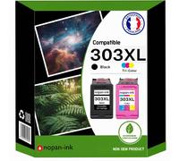 Pack de 2 Cartouches compatible pour HP 303XL Noir & Couleur Nopan-ink