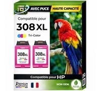 Pack de 2 Cartouches compatible pour HP 308XL Couleur
