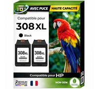 Pack de 2 Cartouches compatible pour HP 308XL Noir