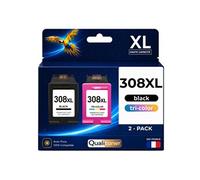 Pack de 2 Cartouches compatible pour HP 308XL Noir et Couleur