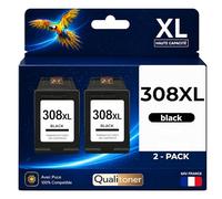 Pack de 2 Cartouches Compatible pour HP 308XL Noir Qualitoner
