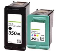 Pack de 2 Cartouches Compatibles HP 350-351 XL Noir & Couleur pour Imprimantes DeskJet, OfficeJet & PhotoSmart HP