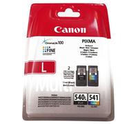 Canon Cartouches d'encre PK PG540L/CL541 – Pack de 2 – Noir, Cyan, Jaune, Magenta