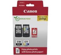 Canon PG-510 + CL-511 photo value pack - Noir + 3 couleurs - Cartouche d'encre - Multipack