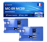 Pack de 2 Cartouches maintenance compatible pour Canon MC 09 MC-09 1320B012 Kit Maintenance NOPAN-INK