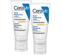 Pack De 2 Cerave Crème Hydratante Visage IP50 Peaux Normales À Sèches Tube Pompe 52ml