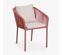 Pack De 2 Chaises De Jardin Avec Accoudoirs En Corde Tressée Arhiza Classic Terracota Multicolore