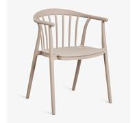 Pack de 2 chaises de salle à manger empilables avec accoudoirs en polypropylène Ivor Moka Brown