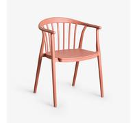 Pack de 2 chaises de salle à manger empilables avec accoudoirs en polypropylène Ivor Terracota Marron