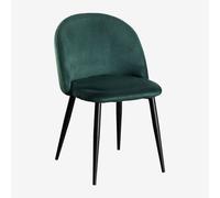 Pack de 2 chaises de salle à manger en velours Kana Noir