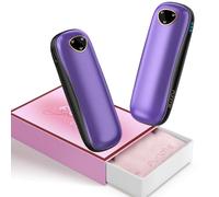 Pack de 2 Chauffe-Mains Rechargeables 10000mAh 【Boîte Cadeau】 Funme® Chauffe-Mains Électrique USB Power Bank Réutilisable Chauffe-Poche Portable Max 60°C, Femme, Idéal pour l'Extérieur OT95