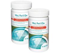 Pack de 2 Chlore 5 fonctions Mini Pool & Spa 1kg pour piscine hors-sol BAYROL