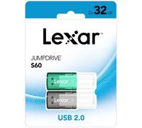 PACK DE 2 CLÉS USB LEXAR JUMPDRIVE S60 32 GO NOIR ET VERT