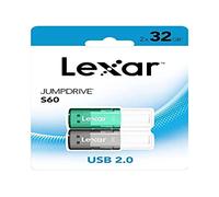 Lexar Clés USB JumpDrive S60 – 32 Go USB 2.0 – Pack de 2 Noir et Vert
