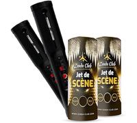 Pack de 2 Déclencheurs Manuels + 2 Jets de Scène Argent - Effets Spectaculaires sur 1.5 mètres, 40 Secondes - Animation Lumineuse pour Événements, Fêtes, Célébrations Zenda Club®