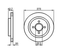 Pack de 2 - Disque de frein 0 986 478 816 BOSCH pour FORD