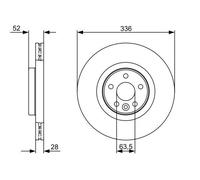 Bosch Disque de frein 0 986 479 395 Réf. 0986479395 – Vendu à l'unité