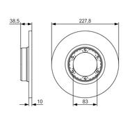 BOSCH - Jeu de 2 disques de frein 0 986 479 R65 - Réf. 0986479R65
