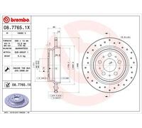 Pack de 2 - Disque de frein 08.7765.1X BREMBO pour VOLVO