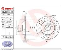 Pack de 2 - Disque de frein 08.9975.1X BREMBO pour FORD VOLVO