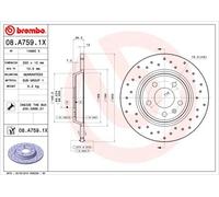 Pack de 2 - Disque de frein 08.A759.1X BREMBO pour AUDI