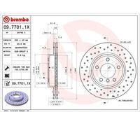 Pack de 2 - Disque de frein 09.7701.1X BREMBO pour BMW