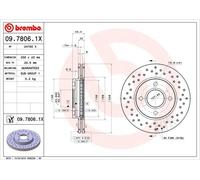 Disque de frein BREMBO XTRA LINE BREMBO 09.7806.1X, 1 pièce