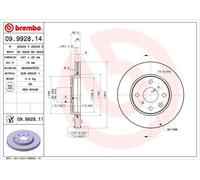Jeu de 2 disques de frein avant BREMBO 09.9928.14